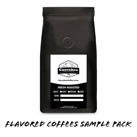 Flavored Coffees Sample Pack: French Vanilla, Hazelnut, Cinnabun, Caramel, Mocha, Cinnamon Hazelnut