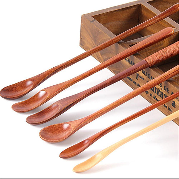Organic Bamboo Cooking Serving Utensil Set for Coffee