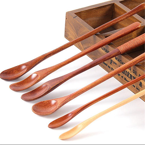 Organic Bamboo Cooking Serving Utensil Set for Coffee