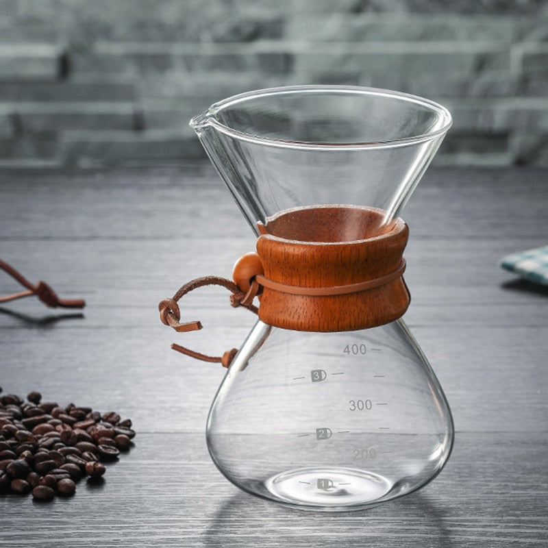 Coffee Maker Pour Over Coffee Dripper Brew Heat Resistant Glass