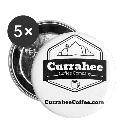 Currahee Coffee Buttons 2.2'' (5-pack) - white