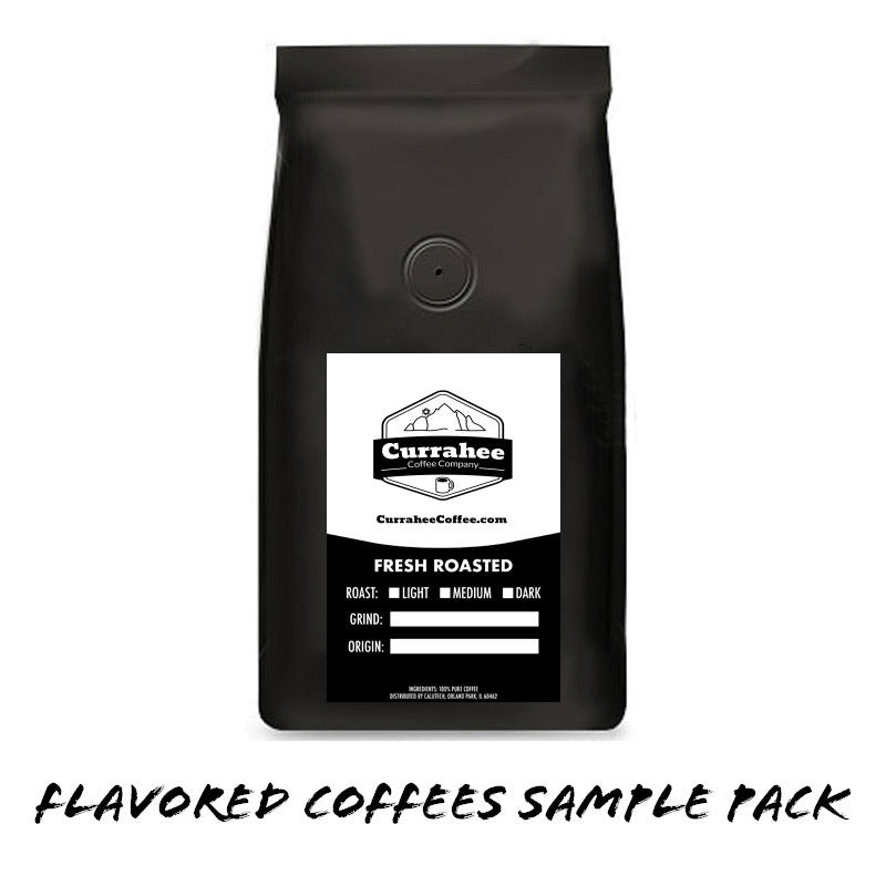 Flavored Coffees Sample Pack: French Vanilla, Hazelnut, Cinnabun, Caramel, Mocha, Cinnamon Hazelnut