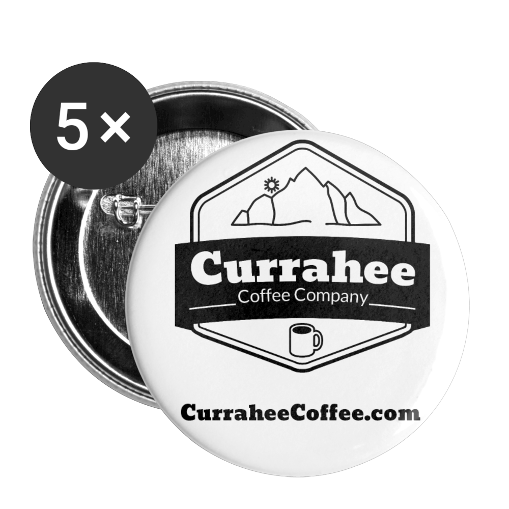 Currahee Coffee Buttons 2.2'' (5-pack) - white